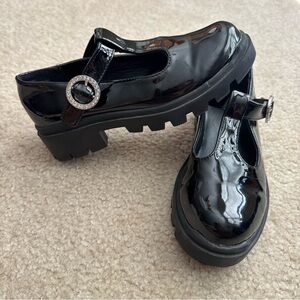 Steve Madden Black Patent Kids Dress Shoes